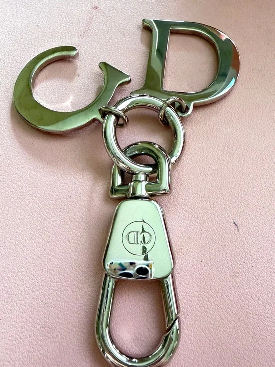 Dior Red CD Logo Keychain Charm - Picture 3 of 5